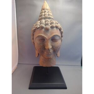 Buddha Head‎ Resin Statue on Stand Home Decor Meditation Zen Sculpture Figurine